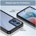 thumbnail image 5 of SOATUTO Clear Case for Moto G24 /G04Case, Motorola G24 G04 Case , Shockproof Clear Hard PC + TPU Bumper Protective Phone Cover for Motorola Moto G24/G04,Green, 5 of 6