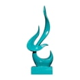 thumbnail image 2 of Estatua de llama abstracta, estatuas decorativas, colección de recuerdos, figura de arte de resina Verde, 2 of 7
