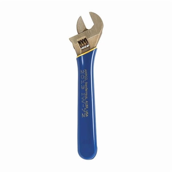 Ampco Safety Tools Adj. Wrench, Ins., Nonspark, 10", 1-5/16" IW-72