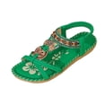 thumbnail image 2 of Caywon Sandals Women Comfortable Dressy Womens Flat Sandals Non Slip On Bohemian Summer Beach Shoes With Elastic Ankle Strap, 2 of 6