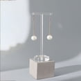 thumbnail image 4 of Farfi Earrings Display Stand Transparent T-shaped Hexagon/Rectangle/Round Base Detachable Non-slip Photo Props Acrylic Heavy Duty Drop Earrings Jewelry Display Holder for Jewelry Store (Hexagon,L), 4 of 13