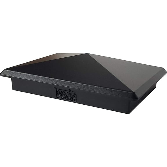 4" x 6" Heavy Duty Aluminium Pyramid Post Cap for True/Actual 4" x 6" Wood Posts - Black (Works ONLY with Actual 4" x 6" Posts. Will NOT Work with Actual 3.5" x 5.5" Posts)