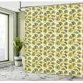 thumbnail image 5 of Ambesonne Leaves Shower Curtain, Monstera Leaves and Blossom, 69"Wx75"L, Olive Green Pale Yellow, 5 of 5
