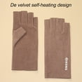 thumbnail image 2 of HES 1 Pair Women Gloves Reflective Letter Warm Winter Bright Color Nail Gloves for Outdoor, 2 of 8
