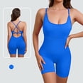 thumbnail image 6 of FNFYFH Womens Jumpsuits Shorts Rompers Workout One Piece Bodysuits Jumpers Yoga Summer Fashion Vacation Outfits Clothes, 6 of 6