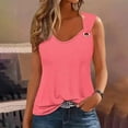 thumbnail image 2 of AHABREXF Womens Tank Tops Casual V Neck Camisole Tops Fashion Loose Summer Sleeveless Tops for Going out Comfy Vest Tops for Women, Size S-2XL, 2 of 4