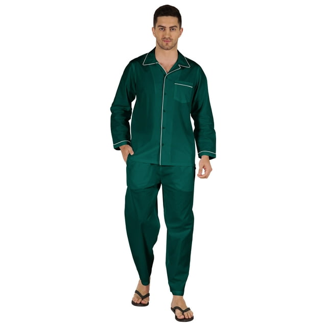 Inkmeso Pyjama en Coton pour Hommes Ensemble de Pyjama Haut et Bas