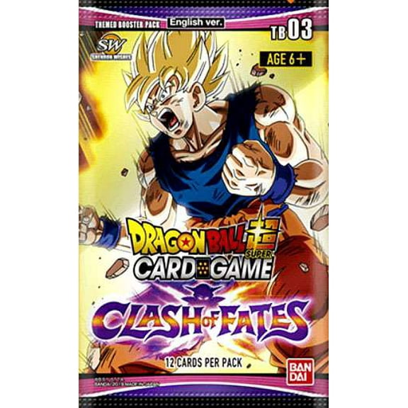 Dragon Ball Super Trading Card Game Series 3 Clash of Fates Theme Booster Pack [12 Cards]