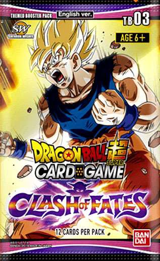 Dragon Ball Super Trading Card Game Series 3 Clash of Fates Theme Booster Pack [12 Cards]