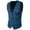 Sky Blue, variant on ZVNAΖH Men's 4-Button Twill Suit Vest, Slim Fit V-Neck Waistcoat with Pocket Square, Formal Business Outerwear, US 4-12