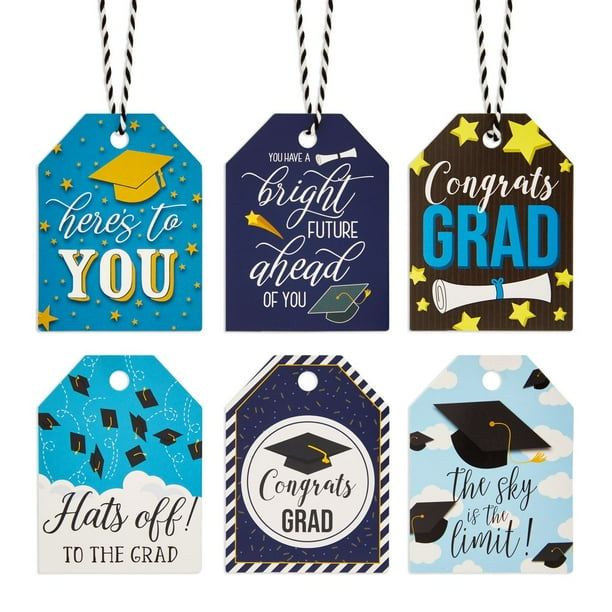 120 Pcs Gift Bag Tags with String for Graduation, Congrats Grad, 6 Designs  - Walmart.com