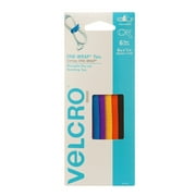 VELCRO Brand One-Wrap Cable Ties, Arts, Crafts, Wires and Cords, Multicolor, 6pk, 8 x 1/2"