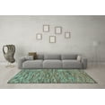 thumbnail image 3 of Ahgly Company Indoor Square Abstract Light Blue Modern Area Rugs, 5' Square, 3 of 4