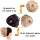 thumbnail image 3 of Bun Hair, Messy Bun Hair Ring Fluffy Ponytail Rubber Band Straight Hair Accessory for Women(Gold) Ref: 2038, 3 of 5