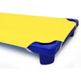thumbnail image 2 of Daycare Cot Sheets -Kids Cot Sheet for Stackable Cots for Preschool - Cotton - Corner Elastic Loops - Cot Bed Fitted Sheet 1000 TC Pre-School Cot Sheet Pack Of 3 (23"X52", Yellow), 2 of 8