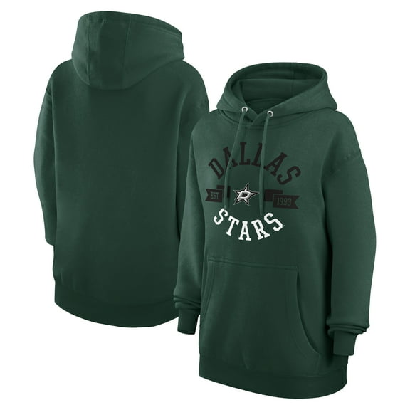 Women's G-III 4Her by Carl Banks Green Dallas Stars City Graphic Fleece Pullover Hoodie