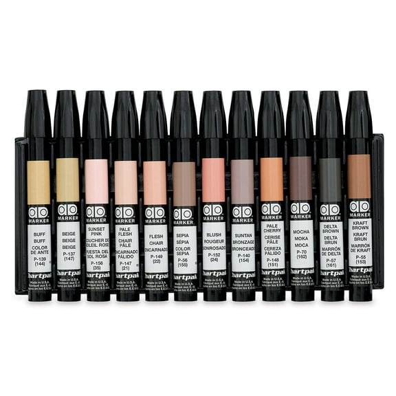 Chartpak Ad Markers - Portrait, Set of 12