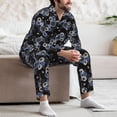 thumbnail image 7 of Naloa Sunflowers Men’s Pajamas Set - Long Sleeve Button Down Sleep Shirt and Pajama Bottoms Sleepwear Set-X-Large, 7 of 7