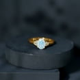 thumbnail image 4 of Rosec Jewels Real Ethiopian Opal Solitaire Ring with Moissanite- 1 Cttw, 18K Yellow Gold, US 9.50, 4 of 10