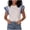 Khaki, variant on Abstract Stripe Pattern V-Neck T-Shirt Women's Loose Dolman Sleeve Casual Blouse Lightweight Breathable for Multiple Occasions Daily Wear