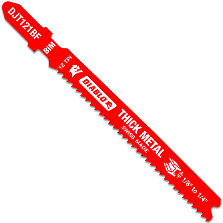 UPC: 0008925153856 | Diablo-DJT121BF5 3-3/8in. 12 TPI Bi-Metal T-Shank Jig Saw Blades for Thick Metal 5pk