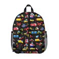 thumbnail image 3 of Cartoon Transportation Backpack Backpack for School,Schoolbag with Adjustable Shoulder Straps & Padded Back,13.8"x11.4"x6", 3 of 6