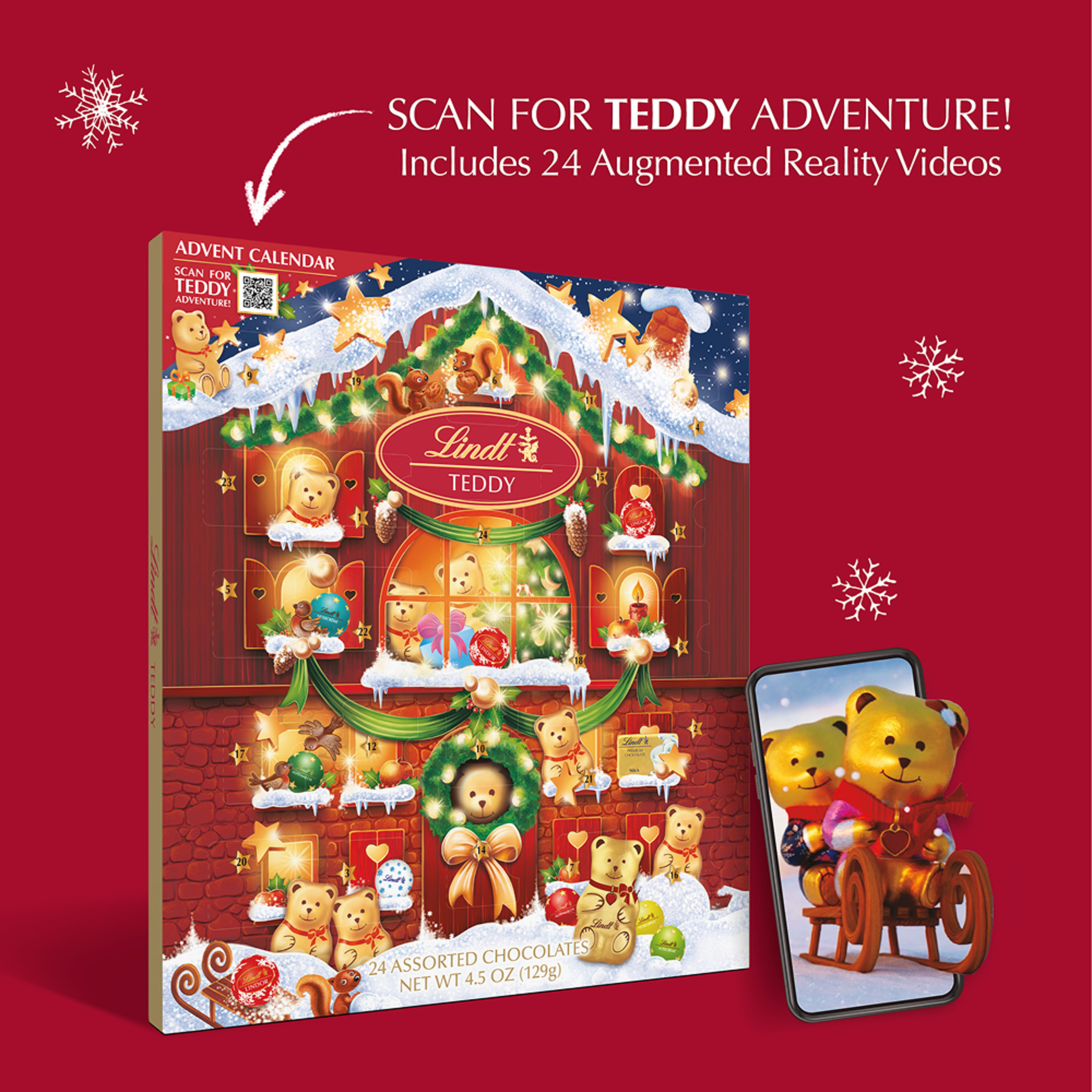 Lindt Teddy Chocolate Advent Calendar 4.5 oz photo 3