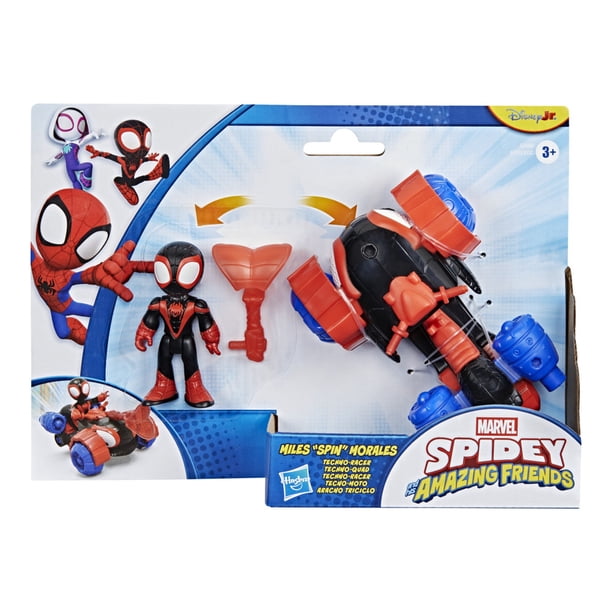 Set de Juego Hasbro Spidey and his Amazing Friends Tecno Moto Miles Spin Morales