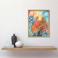 thumbnail image 2 of Coral Reef Folk Art Watercolour Painting Art Print Framed Poster Wall Decor 12x16 inch, 2 of 5