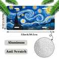 thumbnail image 2 of 1 Pcs 2D Flat License Plate Covers & Frames, The Starry Night For Decorative Front, Waterproof For Decoration Aluminum License Plate Covers & Frames Cover For Men Women, 12" X 6", 2 of 7