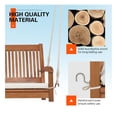 thumbnail image 3 of 2-Person Porch Swing, Wood Bench with Cushion - Outdoor Hanging Swing for Patio, Backyard, Garden - 800lbs Capacity, 3 of 9