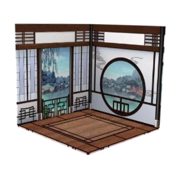 ziyahi Scène de Fond Échelle 1/12 Modèle Scène de Fond pour Figurines Poupées Chambre Chinoise