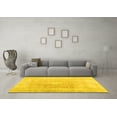 thumbnail image 3 of Ahgly Company Indoor Square Abstract Yellow Contemporary Area Rugs, 8' Square, 3 of 4