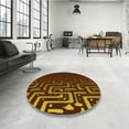 thumbnail image 4 of Ahgly Company Machine Washable Indoor Rectangle Transitional Maroon Red Area Rugs, 6' x 9', 4 of 7