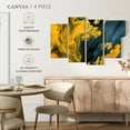 thumbnail image 5 of Elephant Stock Marbled Abstract Wall Art - Horizontal Multi Panel Canvas - Living Room Wall Decor - Abstract Multi Panel - Yellow And Black Decor - 68" x 42", 5 of 8