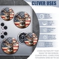 thumbnail image 4 of Electric Stove Burner Covers, Set of 4, Round Burner Cover,8 and 10 Inch,White-Tailed Deer in Front of American Flag Background, 4 of 4