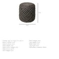 thumbnail image 7 of Mercana Allium Pouf Dark Gray Wool Diamond Pattern Cylindrical Pouf 68731, 7 of 7