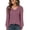 Pale Pink, variant on Cogild Women V-Neck Ribbed Knit Sweaters for Womens with Puff Lace Long Sleeves Shirts Top for Office Everyday Wear