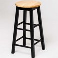 thumbnail image 2 of Tabouret Mavka 24" avec Assise Naturelle en Naturel et Noir, 2 of 11