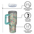 thumbnail image 4 of OBREWU Golden Retriever Dog and Flowers Tumbler with Handle and Lid,Golden Retriever Dog and Flowers 40oz Double Wall Vacuum Insulated Tumbler,Cups Gift for Women and Men, 4 of 7