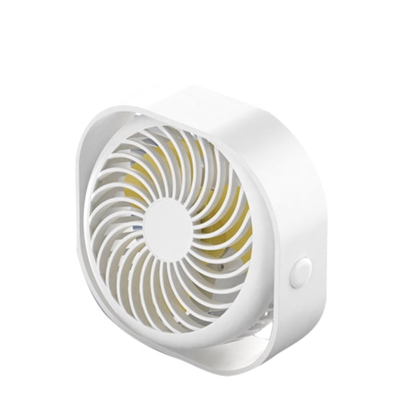 Ventilador de refrigeración de escritorio Tablero de mesa con alimentación por USB de bajo ruido 3 engranajes Mini ventilador eléctrico para el hotel de oficina en casa, blanco Scienceny HA5879-03B