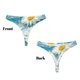 thumbnail image 3 of Balery Daisy Flowers Tangas de Algodón para Mujer con Estampado – Ropa Interior Sexy, Transpirable, G-string-XX-Large, 3 of 6