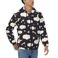 thumbnail image 4 of Zip Up Hoodies for Men - cute clouds moon stars Starry sky Long Sleeve Comfrt Men'S Fashion Hoodies & Sweatshirts, Jackets for Men Hoodies Pullover Clothing Clothes with Pouch, 4 of 5