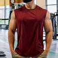 thumbnail image 2 of Byworldtasic Mens Sleeveless Tank Tops Workout Cut Off Shirt Athletic Muscle Gym T Shirts, 2 of 4