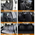 thumbnail image 6 of LAONNVIR Leather Auto Car Seat Covers Front Row Seat Protector Fit for Ford Edge 2007-2024 2 Seats Front Set Universal Fit (Black), 6 of 8