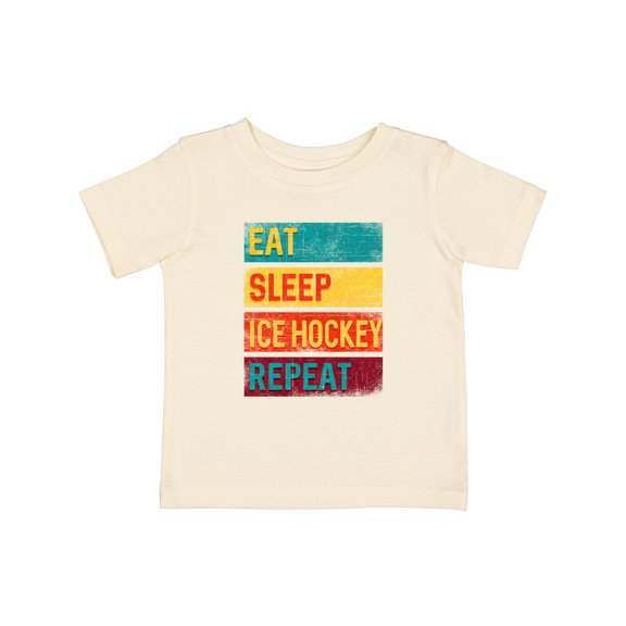 Inktastic Hockey Eat Sleep Ice Hockey Repeat Boys or Girls Baby T-Shirt
