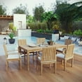 thumbnail image 1 of Modway Marina 7 Piece Outdoor Patio Teak Dining Set in Natural White, 1 of 7