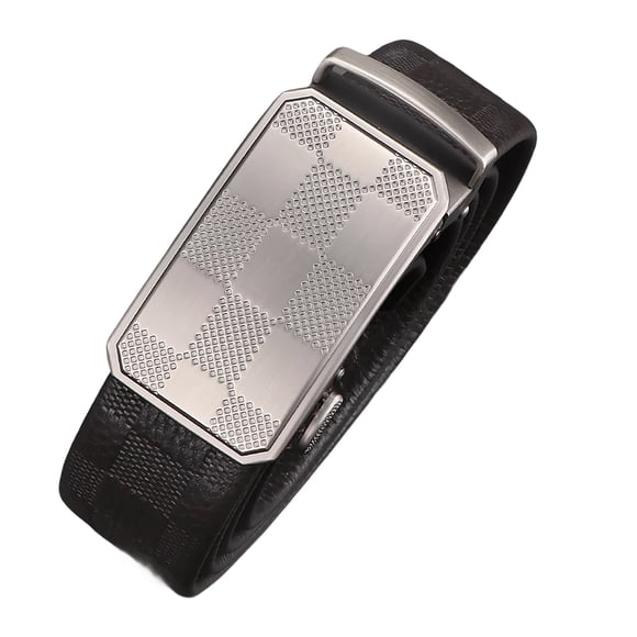 Toytexx 43 inch Men’s Ratchet Belt, Automatic Slide Buckle Dress Belt with Adjustable Fit, Textured Strap, Scratch-Resistant Style Buckle, 3.5 cm Width
