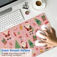 thumbnail image 4 of Long Mouse Pads for Desk,Pink Christmas Santa Pattern Desk Mats on Top Of Desks, Desk Mouse Pad Extra Large with 3mm Non-Slip Base and Stitched Edge for Gaming,Office,Work,Home 31.5x15.7in, 4 of 5