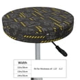 thumbnail image 4 of Fotbe Retro Excavator Stool Covers Round,Waterproof Round Bar Stool Covers Bar Chair Covers Washable Stool Cushion Slipcover for 12-14 Inch Chair-13 inch, 4 of 7